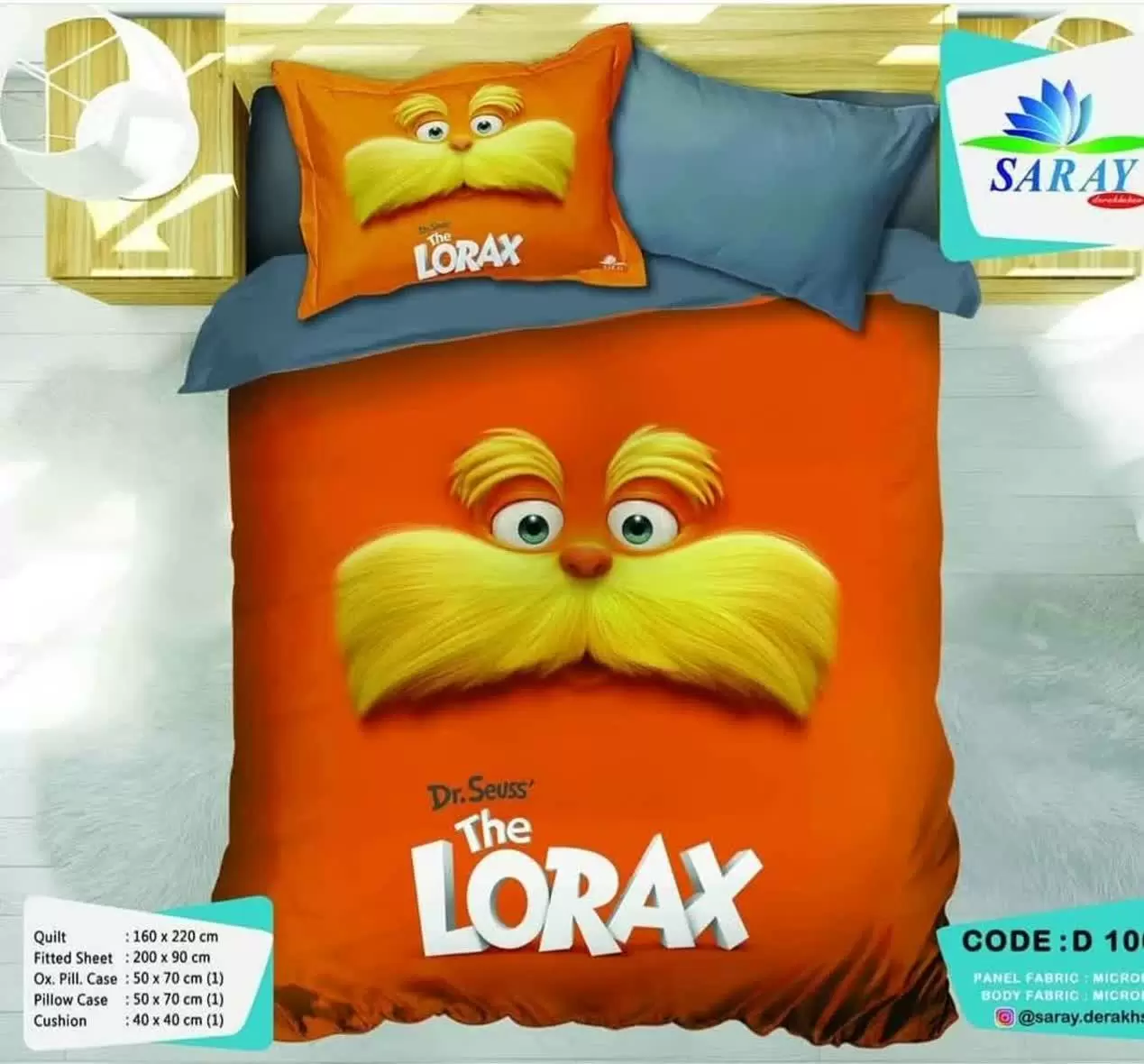 سرویس لحاف 3 تکه 1004 زیره رانفورس دیجیتال یک نفره آکسون AXON